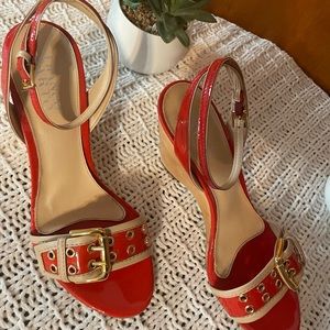 Franco Sarto RED 8 1/2 wedge heels